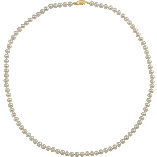 14K Gold Freshwater Pearl Necklace