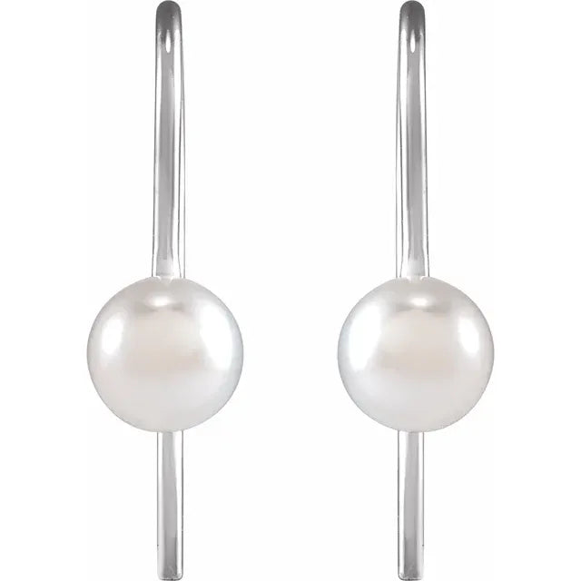 Akoya Pearl Threaded Earrings