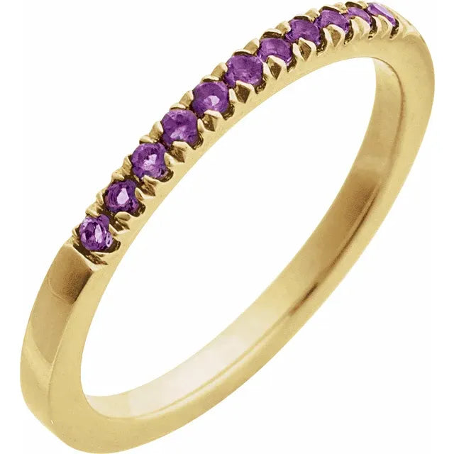 14K Gold Stackable Birthstone Rings