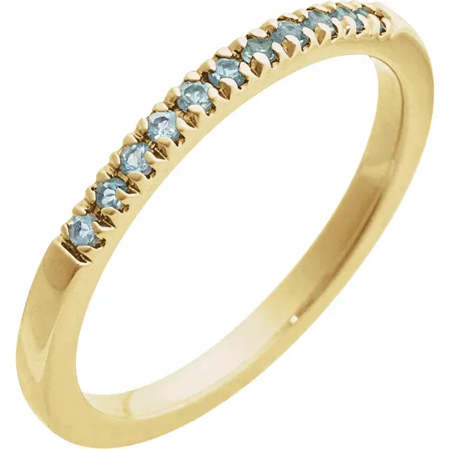 14K Gold Stackable Birthstone Rings