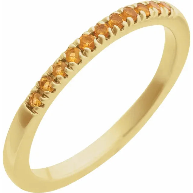 14K Gold Stackable Birthstone Rings