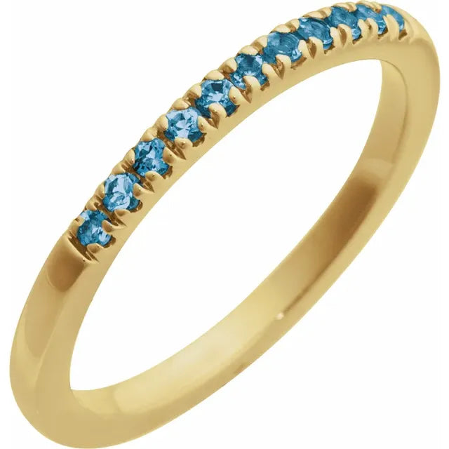 14K Gold Stackable Birthstone Rings