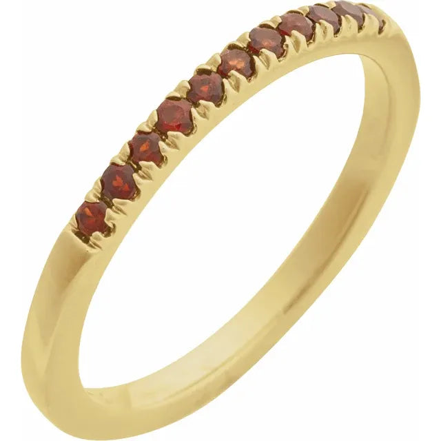14K Gold Stackable Birthstone Rings