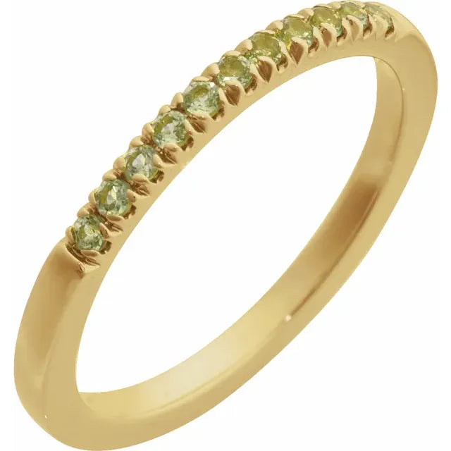 14K Gold Stackable Birthstone Rings