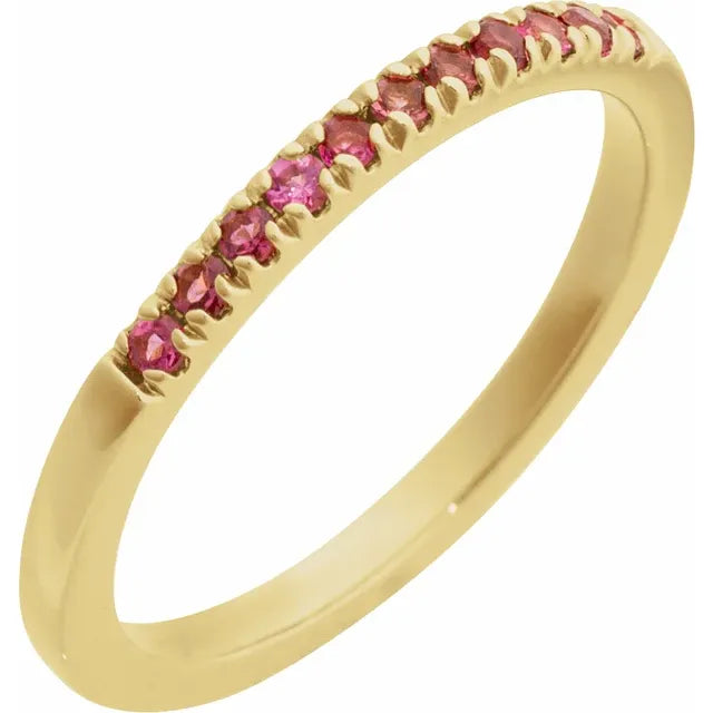 14K Gold Stackable Birthstone Rings