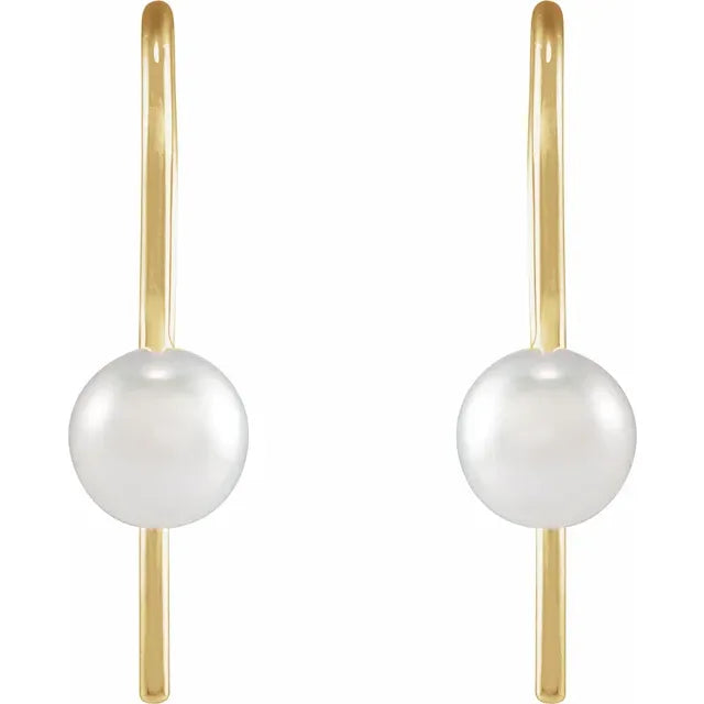 Akoya Pearl Threaded Earrings