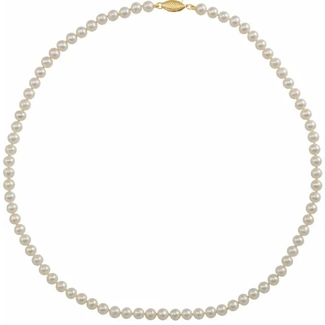 14K Gold Freshwater Pearl Necklace