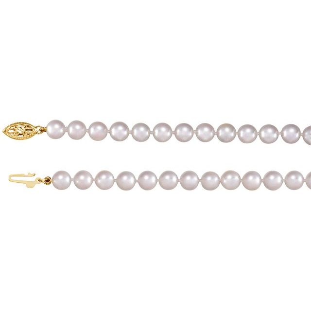 14K Gold Freshwater Pearl Necklace