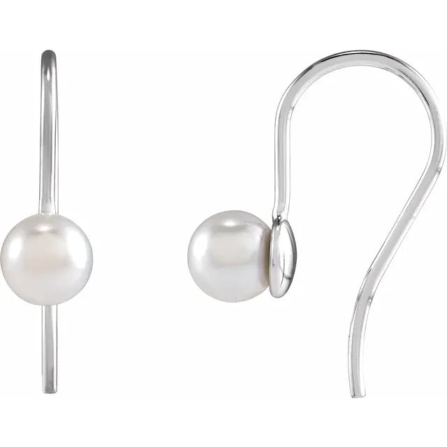 Akoya Pearl Threaded Earrings