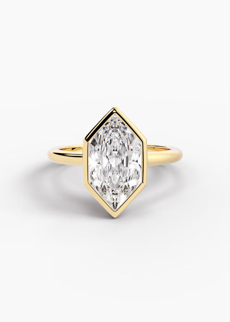 The Silhouette · Dutch Marquise Brilliant — YG