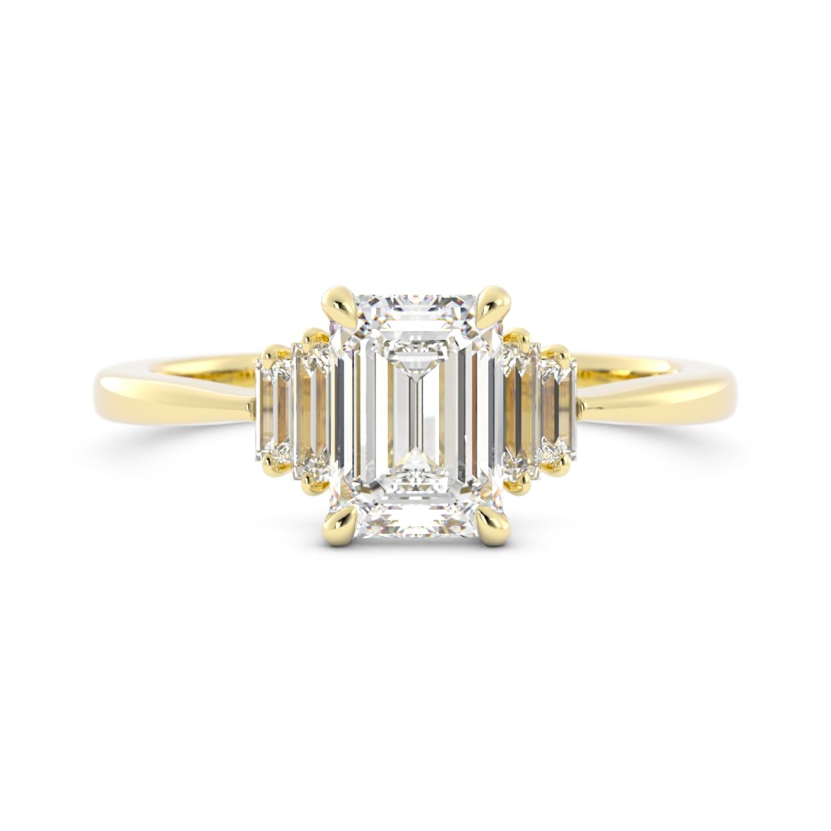 Rectangular Diamond Engagement Rings - Emerald, Radiant and Elongated ...
