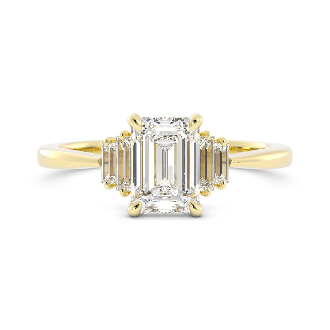 Rectangular Diamond Engagement Rings - Emerald, Radiant and Elongated Cushion