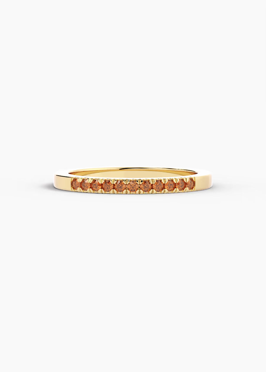 YG: Citrine: 14k yellow gold Citrine stackable birthstone ring (view 1)