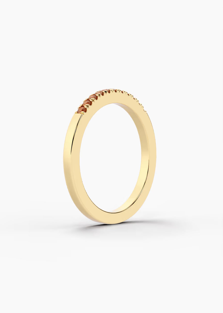 YG: Citrine: 14k yellow gold Citrine stackable birthstone ring (view 2)