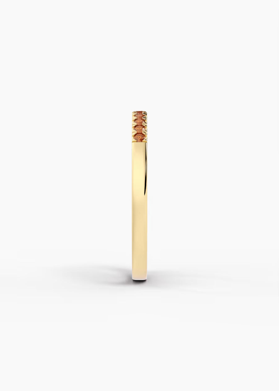 YG: Citrine: 14k yellow gold Citrine stackable birthstone ring (view 3)