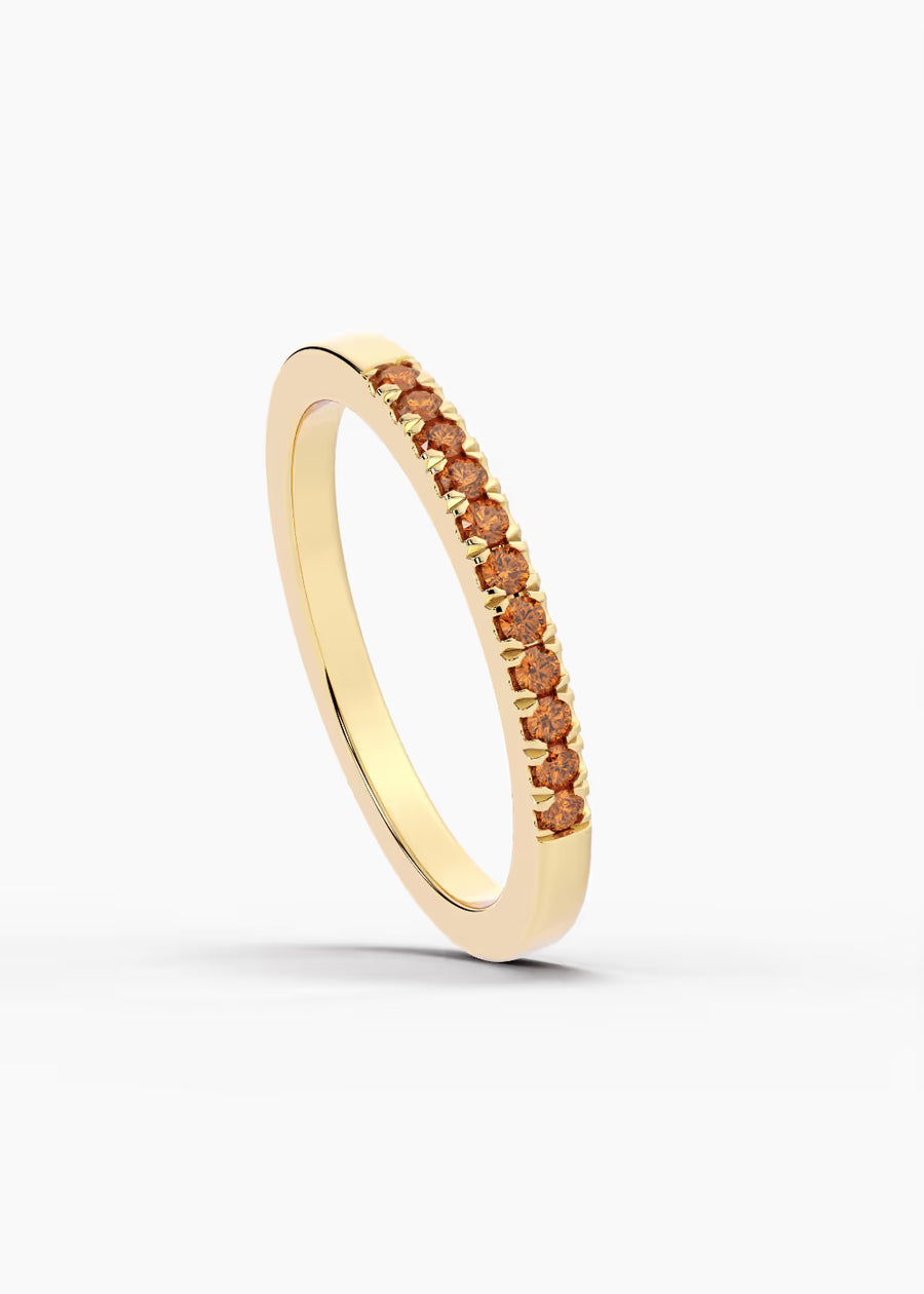 YG: Citrine: 14k yellow gold Citrine stackable birthstone ring (view 4)