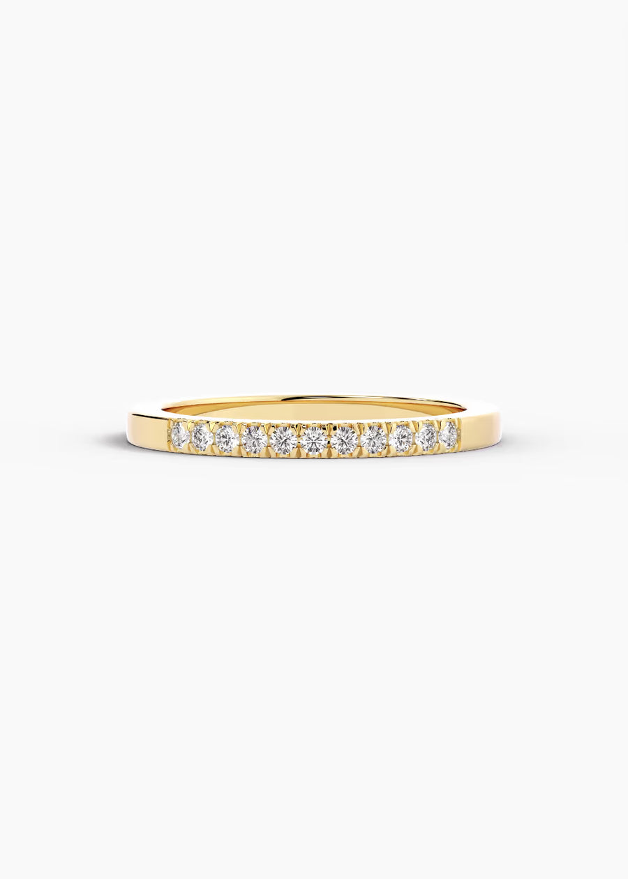 YG: Diamond: 14k yellow gold Diamond stackable birthstone ring (view 1)