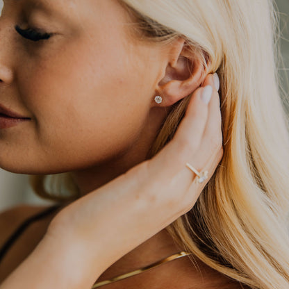 Diamond Martini Studs