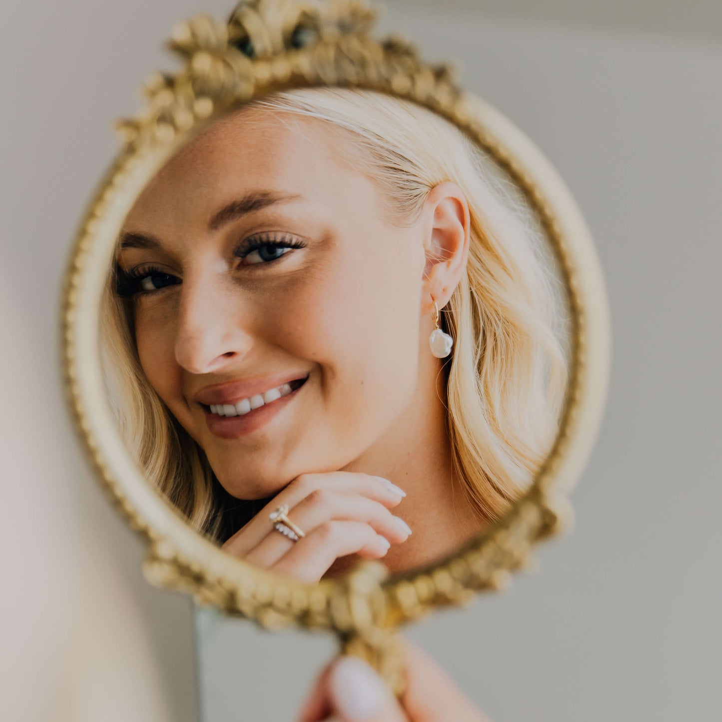 Organic Pearl Dangling Earrings