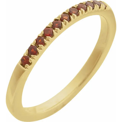 14K Gold Stackable Birthstone Rings