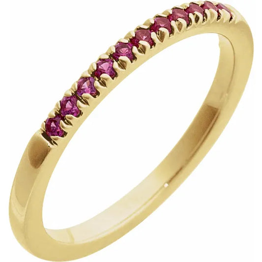 14K Gold Stackable Birthstone Rings