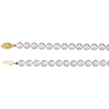 14K Gold Freshwater Pearl Necklace