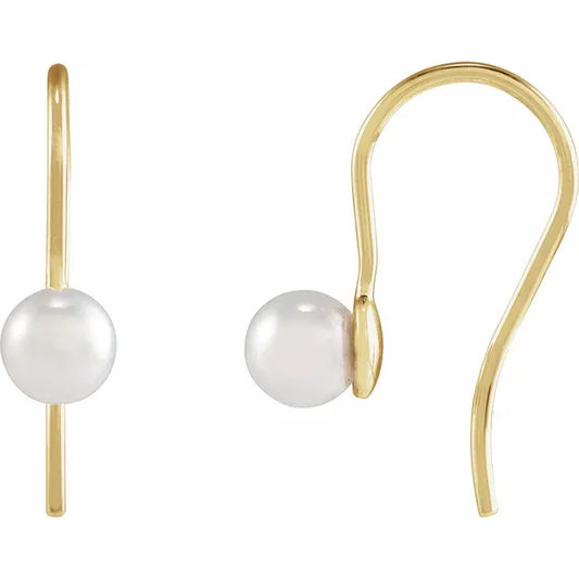 Akoya Pearl Threaded Earrings