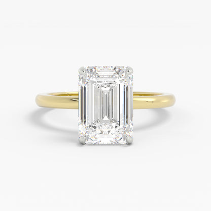 Shown with 3ct (10x7mm) Moissanite