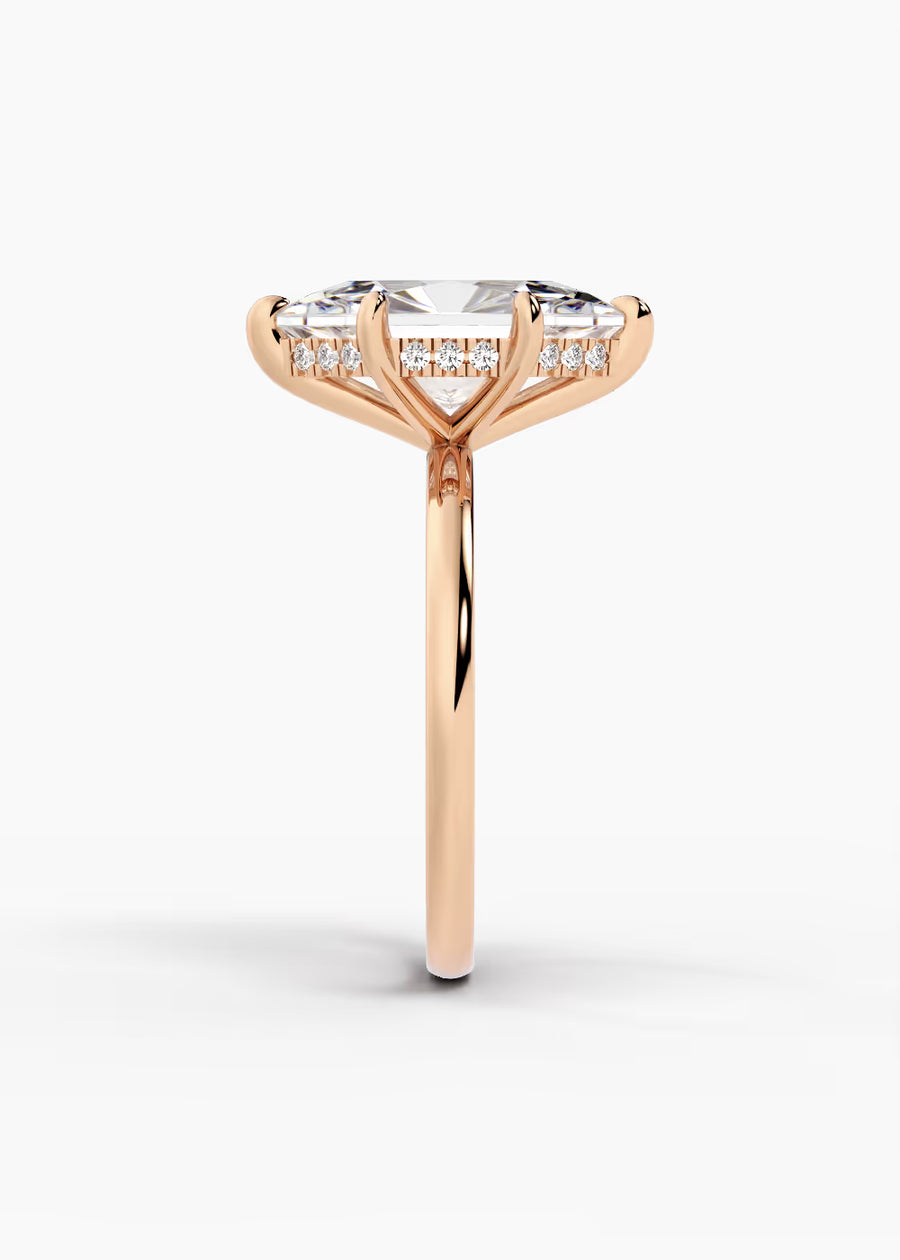 RG: The Aura · Dutch Marquise Brilliant — rose gold view 3