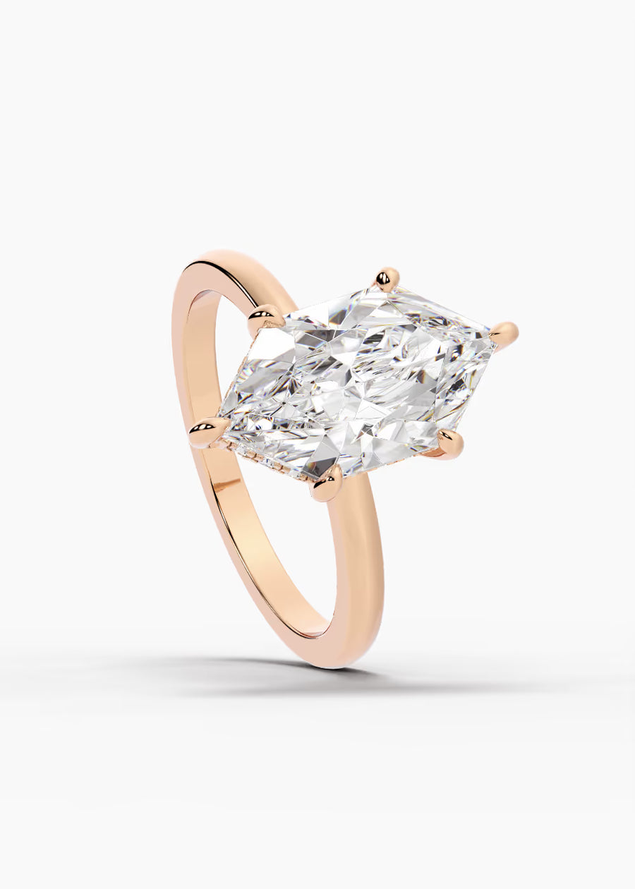 RG: The Aura · Dutch Marquise Brilliant — rose gold view 4