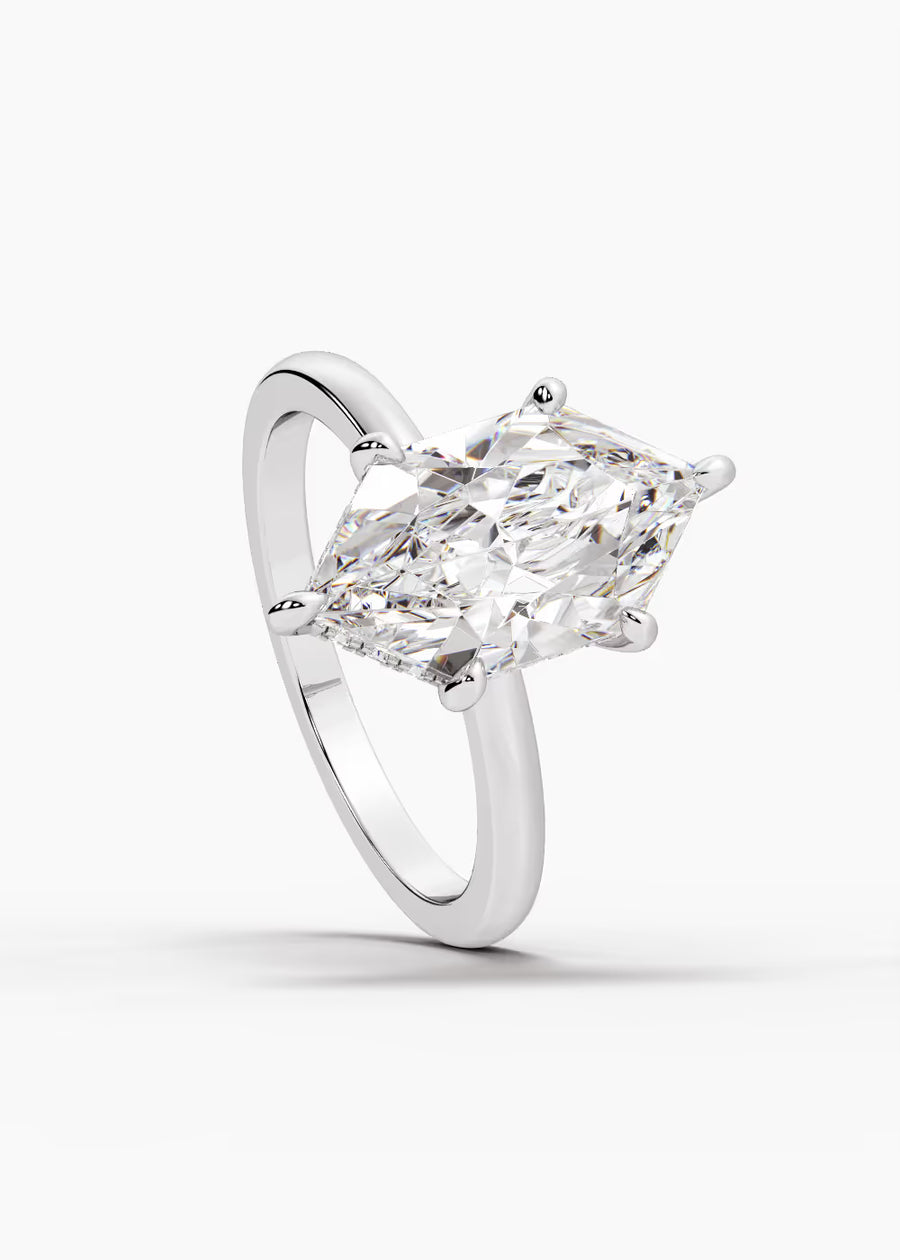 WG: The Aura · Dutch Marquise Brilliant — white gold view 4