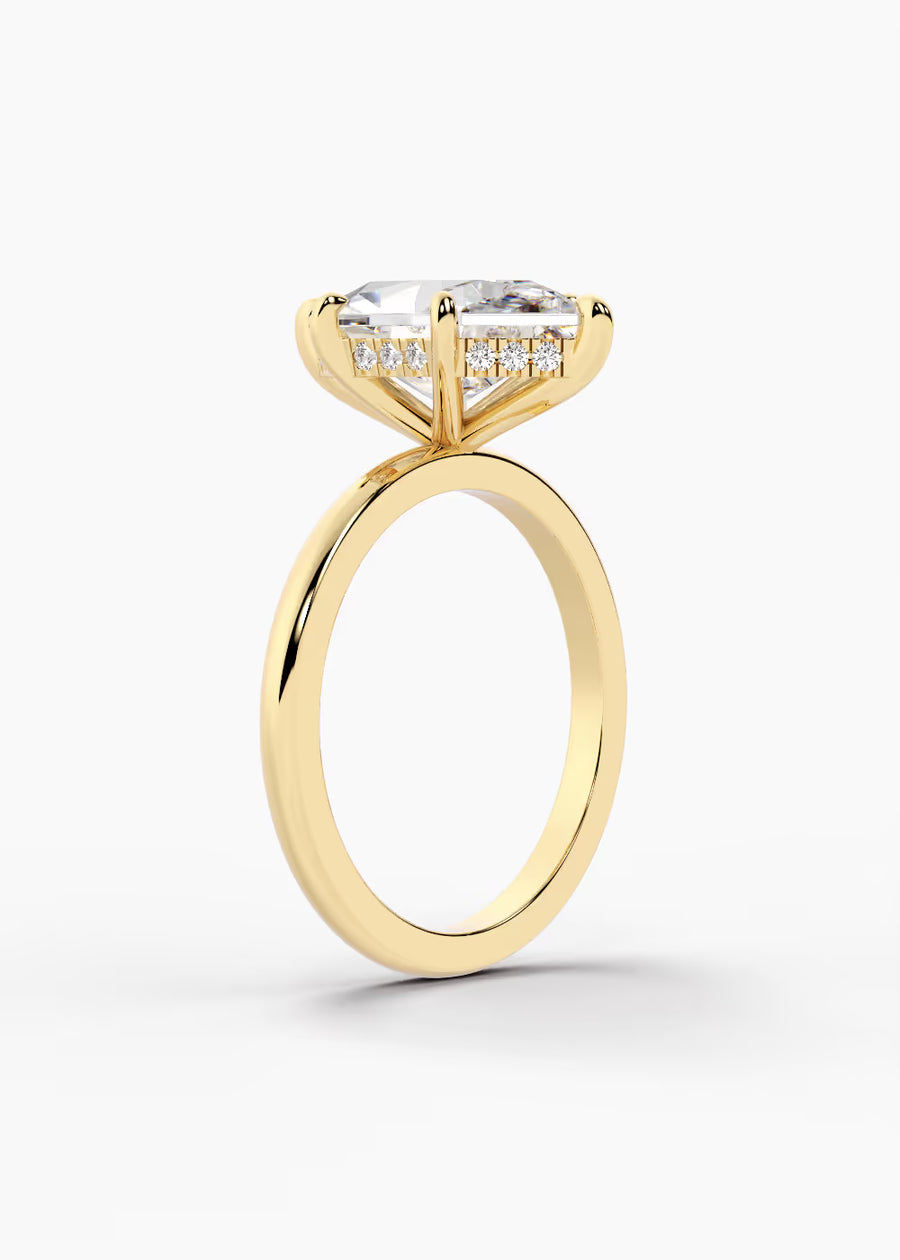 YG: The Aura · Dutch Marquise Brilliant — yellow gold view 2