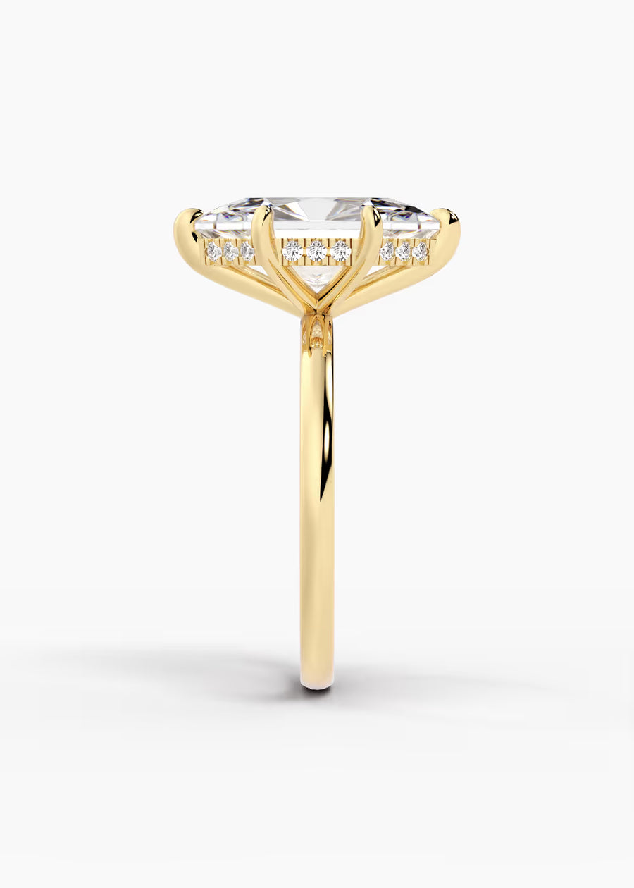YG: The Aura · Dutch Marquise Brilliant — yellow gold view 3