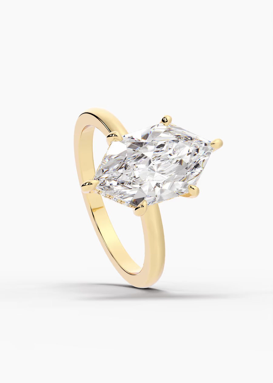 YG: The Aura · Dutch Marquise Brilliant — yellow gold view 4