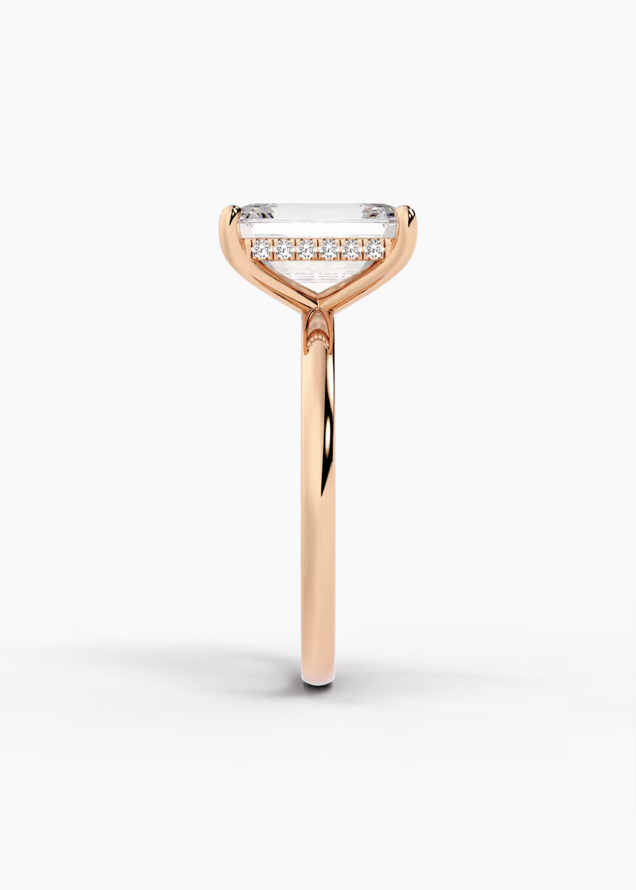 RG: The Aura · Emerald — rose gold view 3