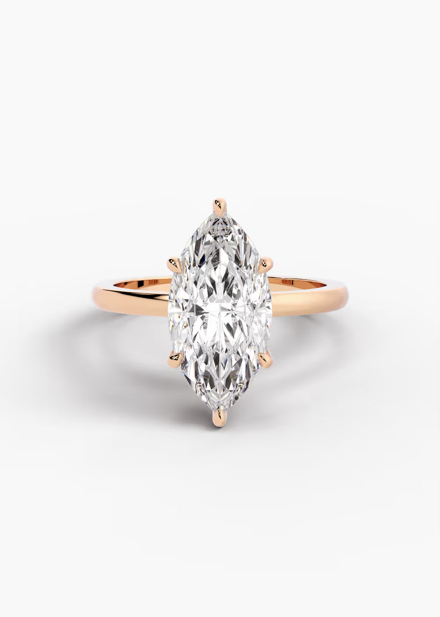 RG: The Aura · Marquise — rose gold view 1