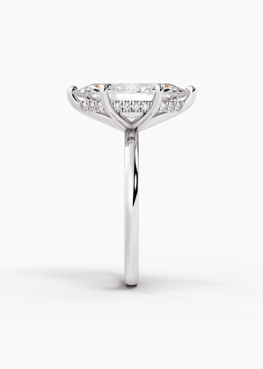 WG: The Aura · Marquise — white gold view 3