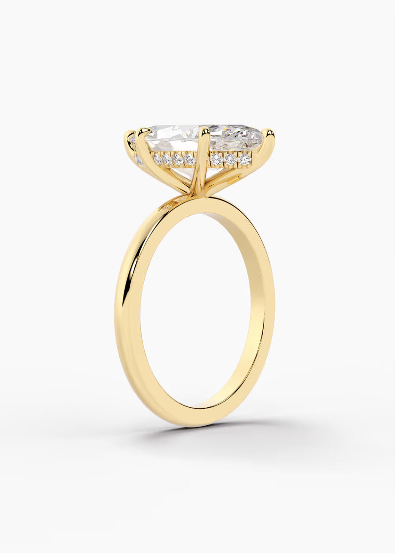 The Aura · Marquise — YG detail