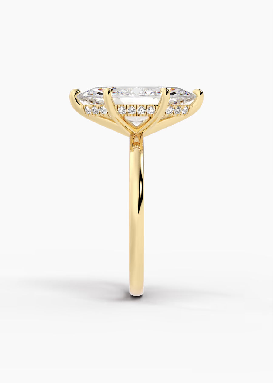 YG: The Aura · Marquise — yellow gold view 3