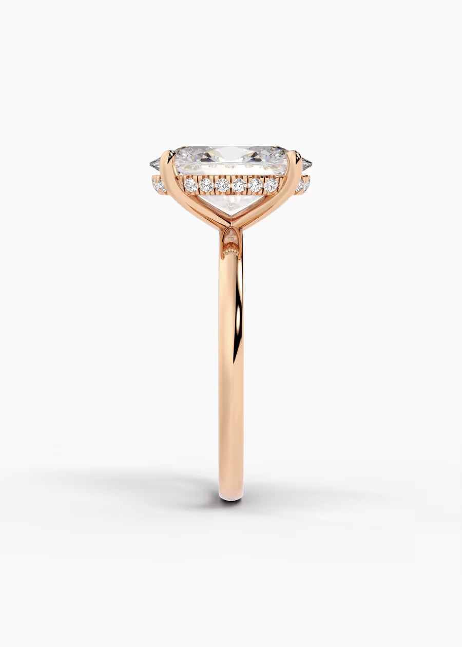 RG: The Aura · Oval — rose gold view 3