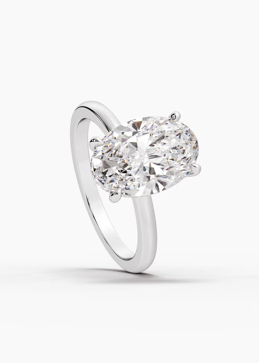 WG: The Aura · Oval — white gold view 4