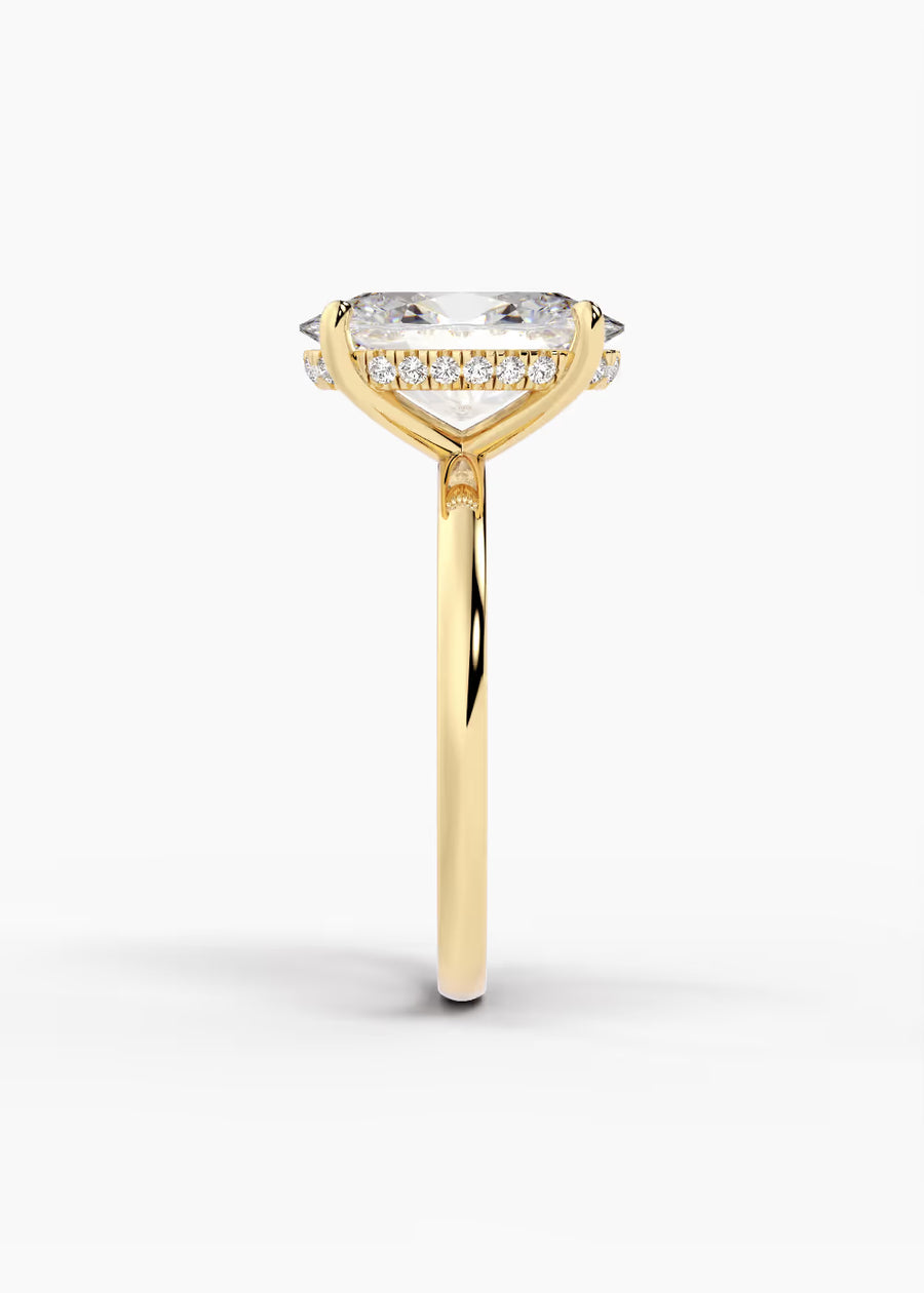 YG: The Aura · Oval — yellow gold view 3