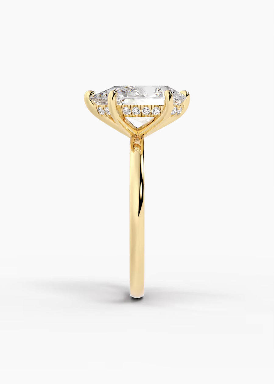 YG: The Aura · Pear — yellow gold view 3