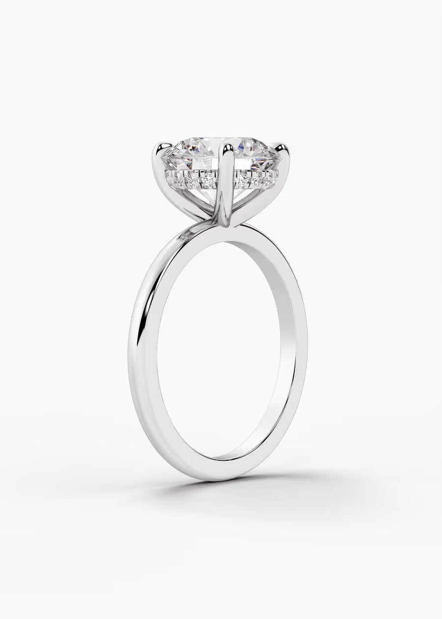 WG: The Aura · Round — white gold view 2