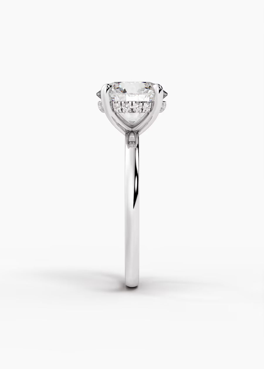 WG: The Aura · Round — white gold view 3