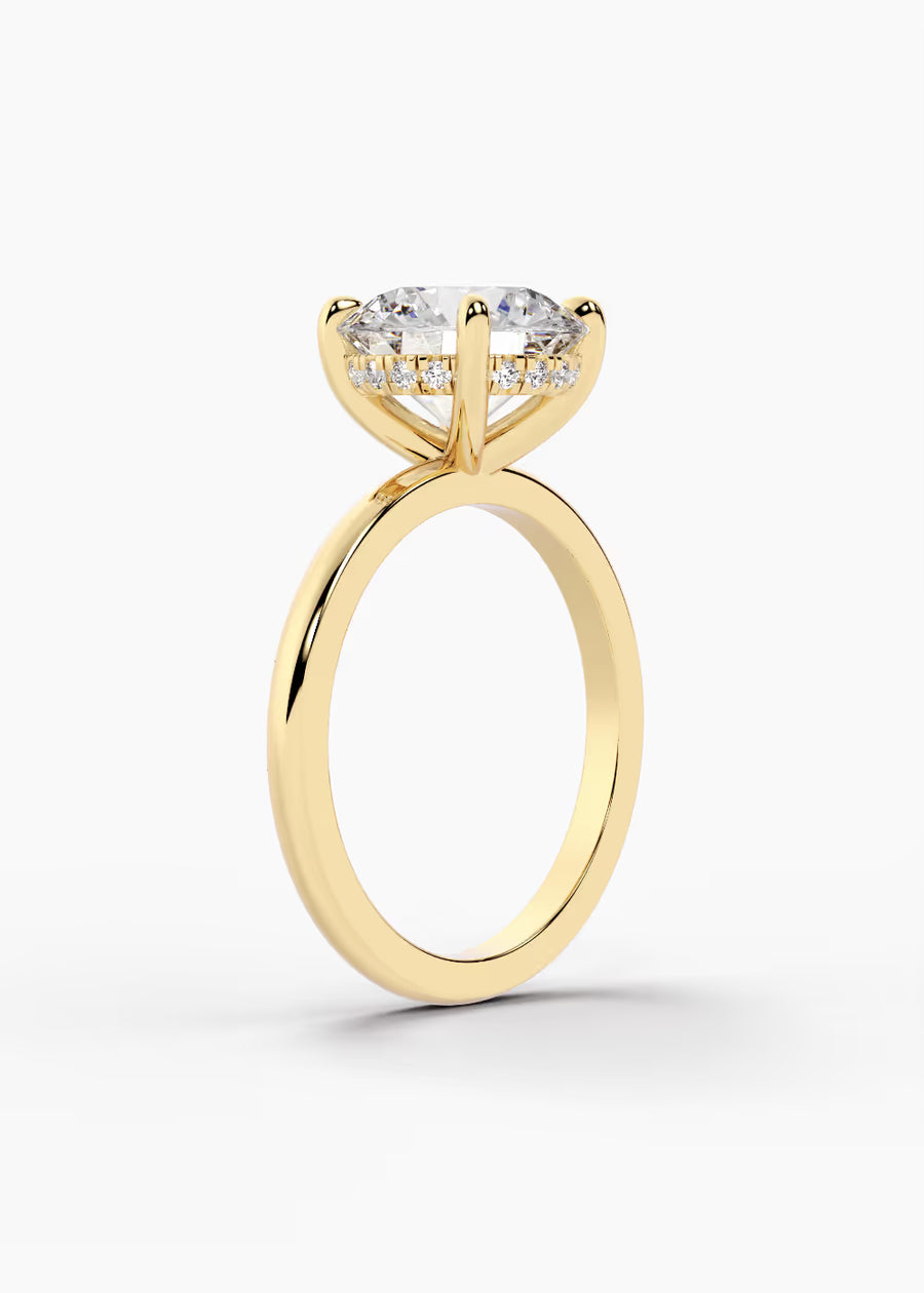 YG: The Aura · Round — yellow gold view 2