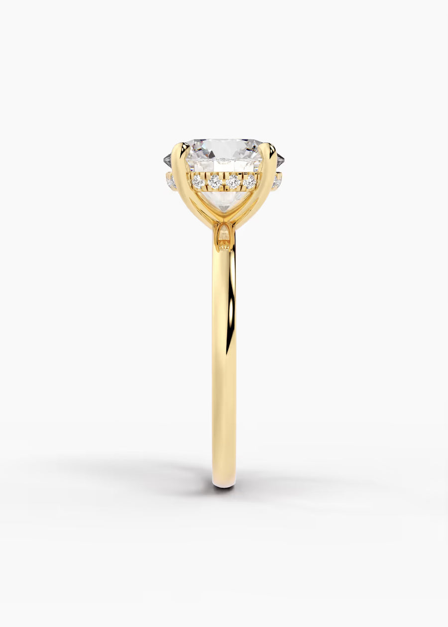 YG: The Aura · Round — yellow gold view 3