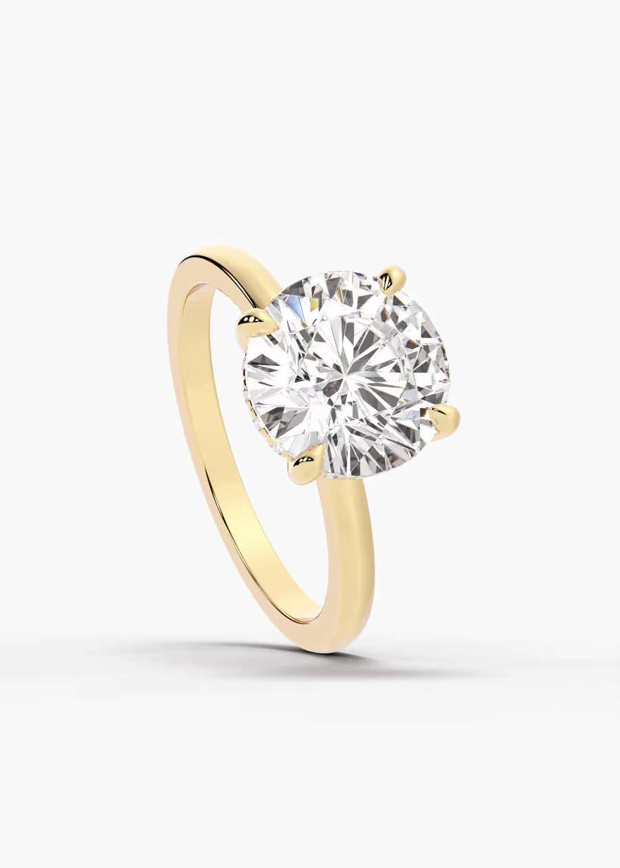 YG: The Aura · Round — yellow gold view 4
