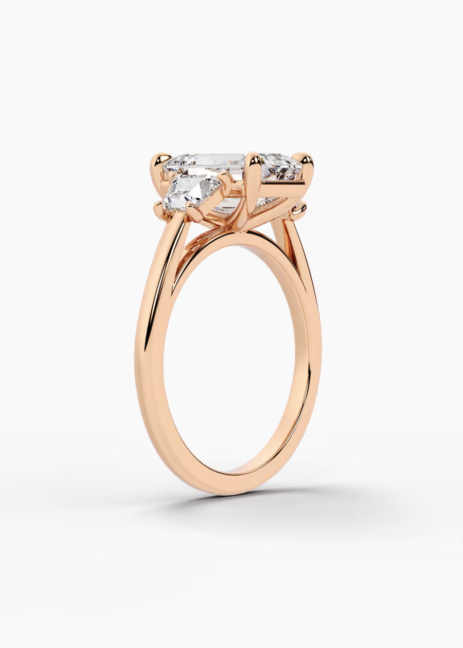 RG: The Axis · Emerald — rose gold view 2