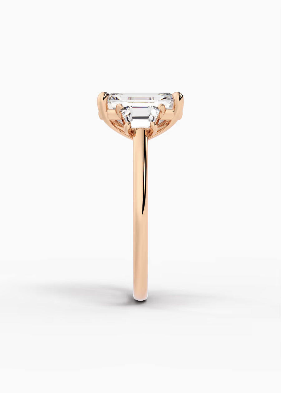 RG: The Axis · Emerald — rose gold view 3
